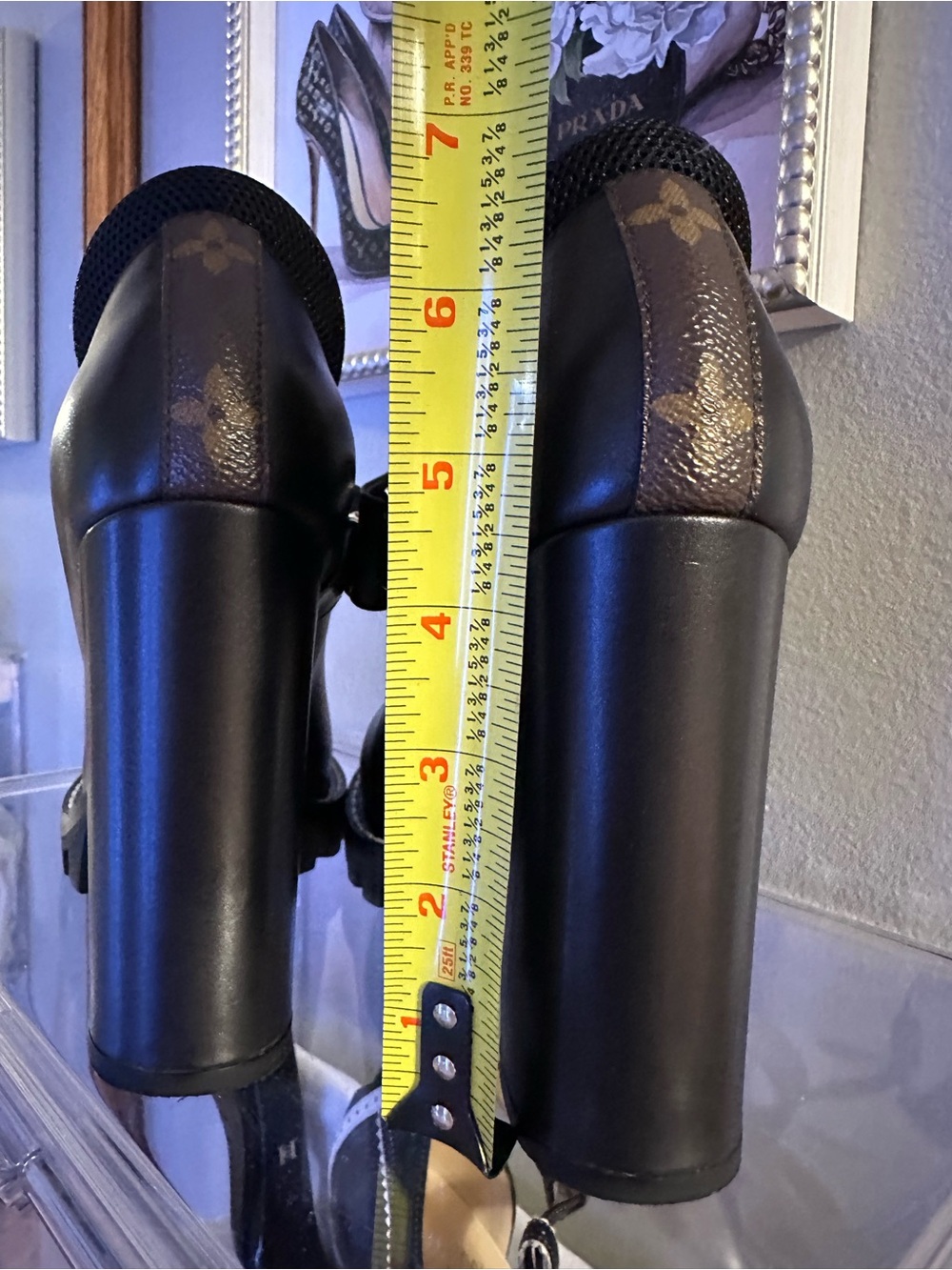 Louis Vuitton 💎💎 Star Trail Noir Mary Jane Lug Sole High Heels Pump RARE FIND - Picture 10 of 13